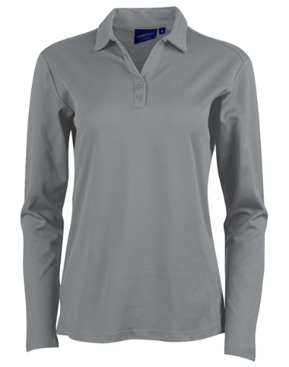 Picture of Winning Spirit, Ladies Cotton Back Truedry L/S Polo